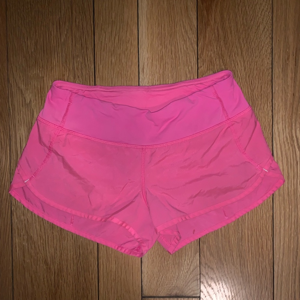 Lululemon Pink Running Shorts